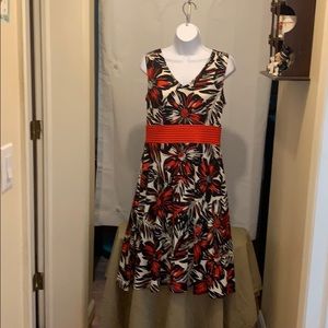 Danny and Nicole SzM Black/Red/White Floral Dress